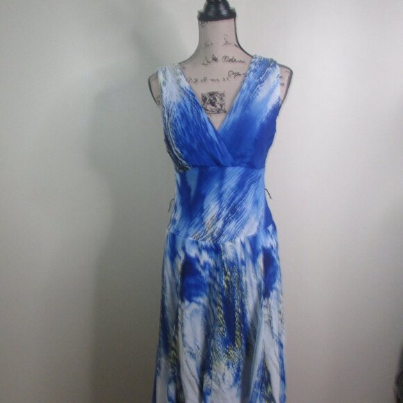 Chris McLaughlin Dress 4 Sleeveless Blue - Picture 2 of 13